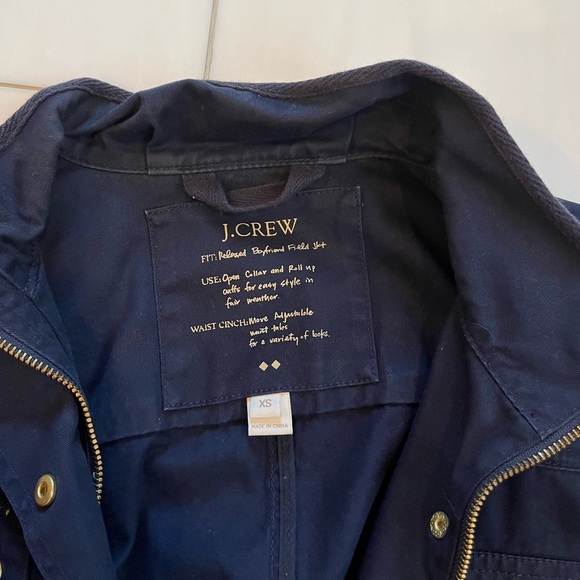 J. Crew Navy Rain-jacket Gold Buttons - Picture 3 of 3